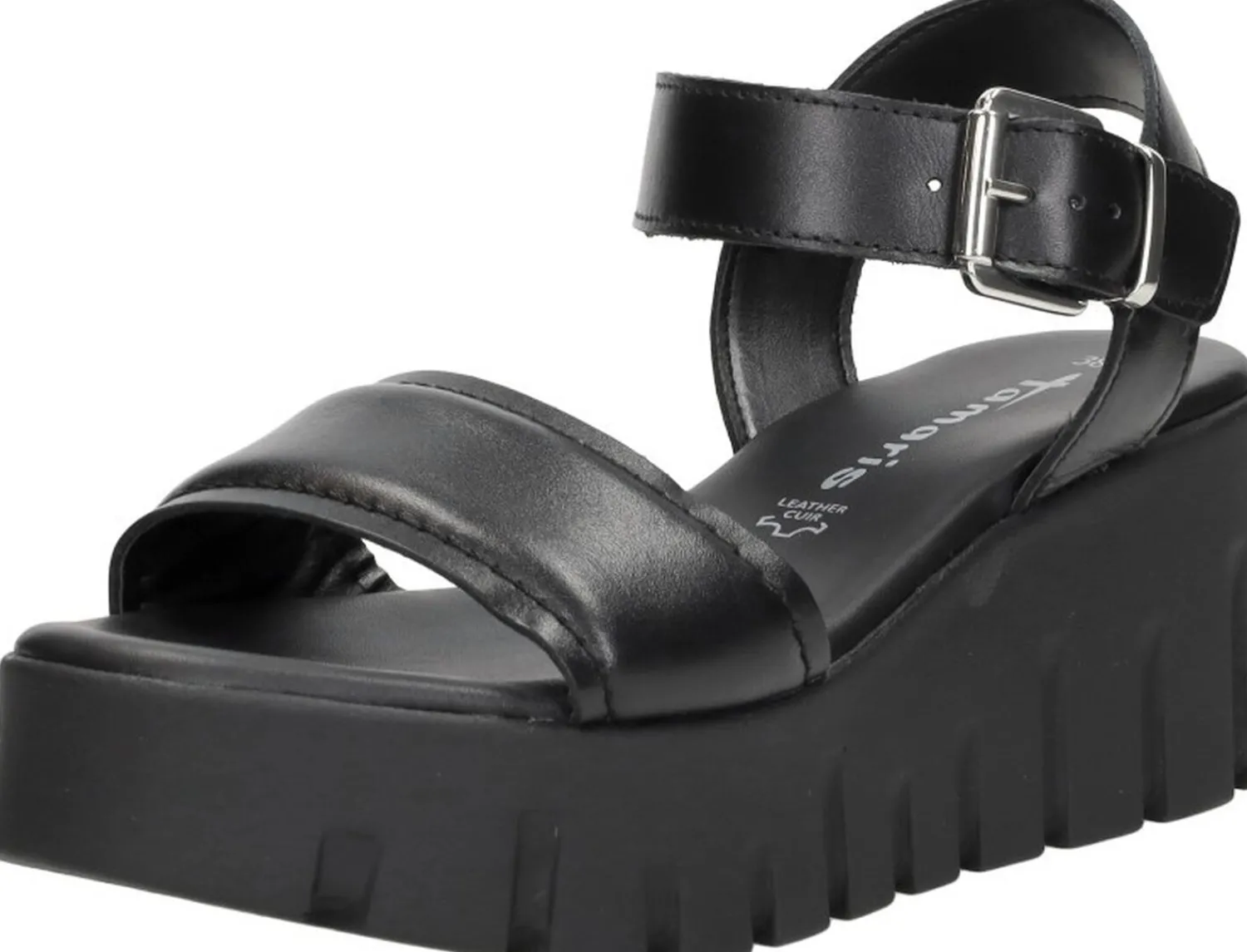 Tamaris Sandalen Plat Zwart Sale