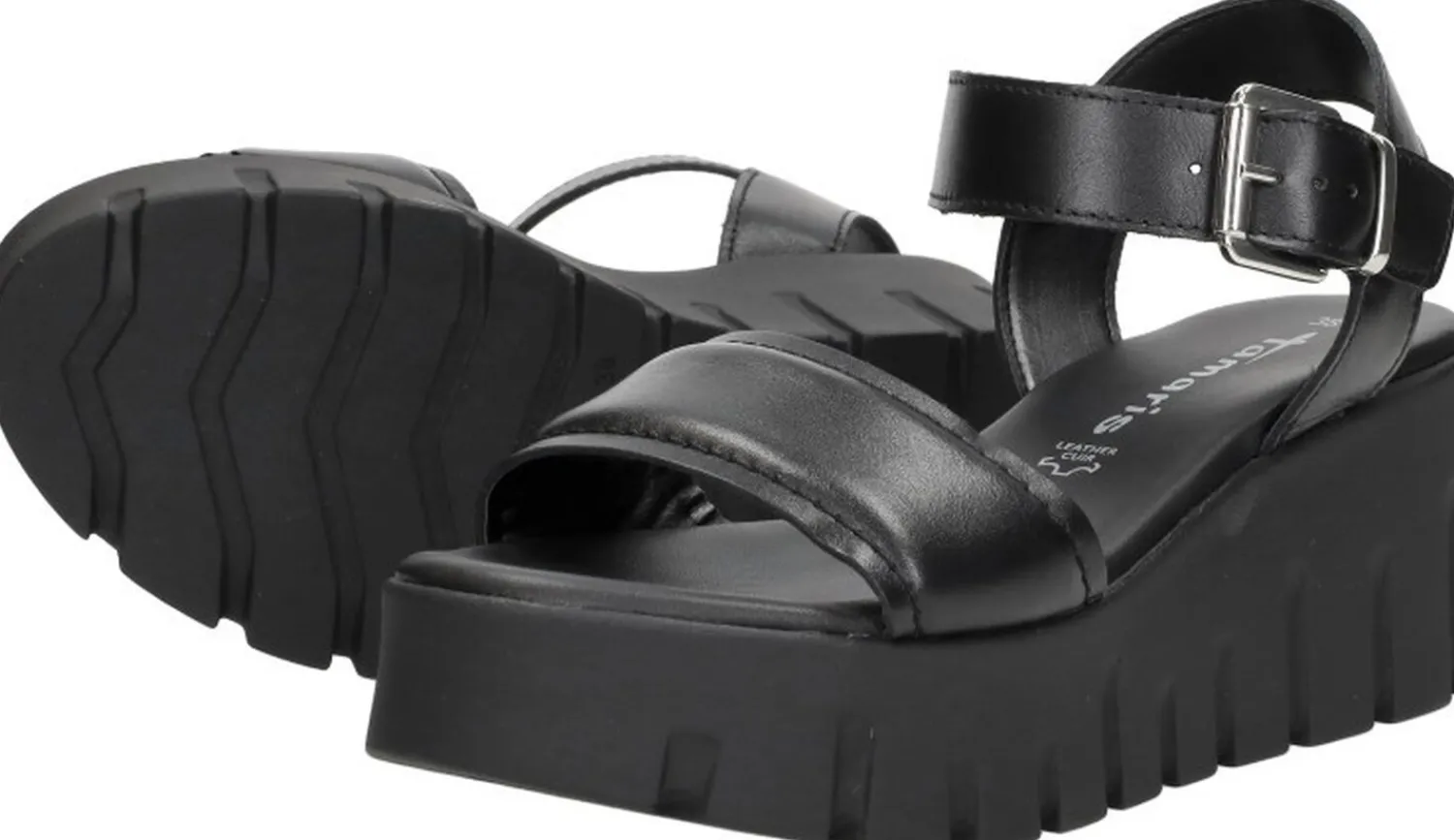 Tamaris Sandalen Plat Zwart Sale