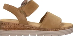 Gabor Sandalen Plat Cognac Clearance