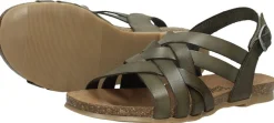 Cosmos Sandalen Plat Groen Clearance
