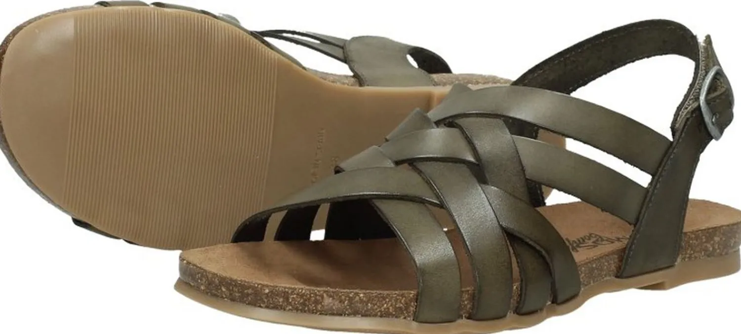 Cosmos Sandalen Plat Groen Clearance