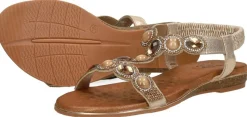 Sub55 Sandalen Plat Goudkleur Outlet