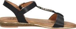 Sub55 Sandalen Plat Zwart Discount