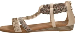 Sub55 Sandalen Plat Beige New