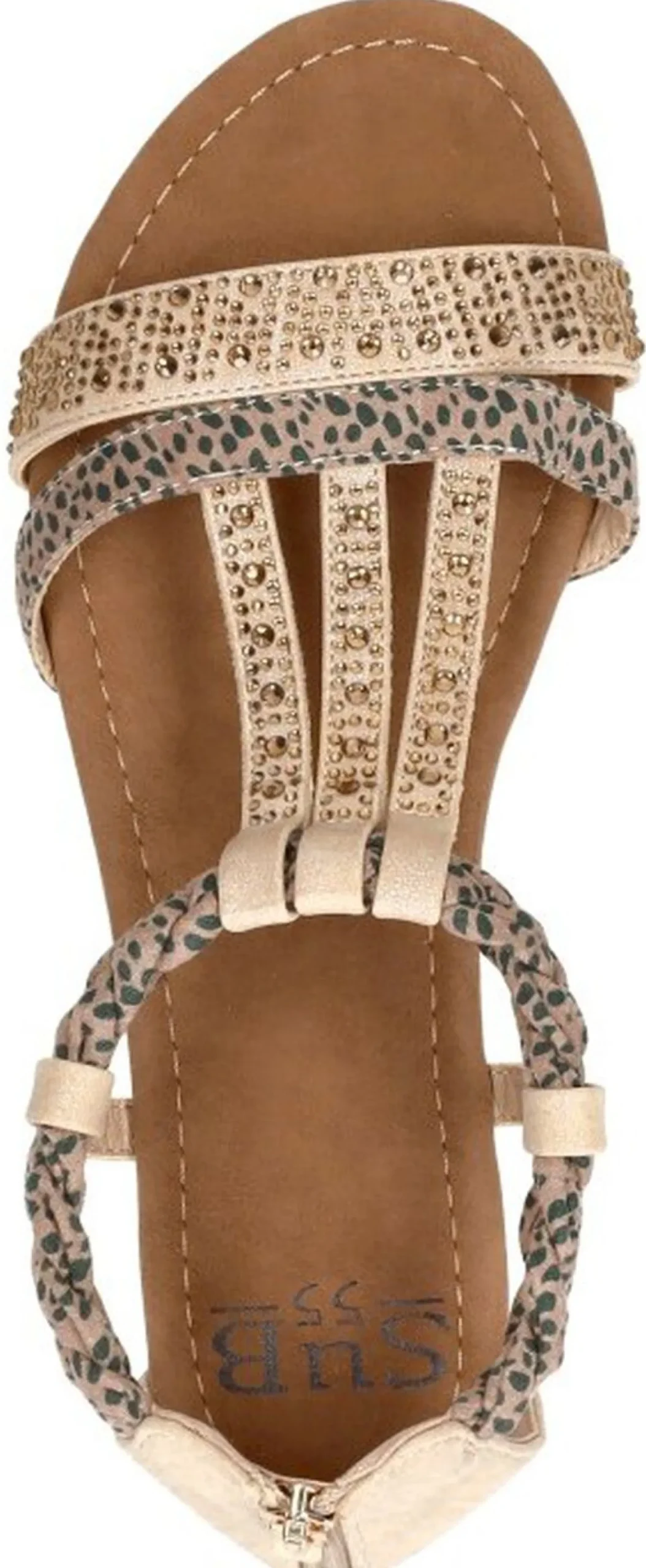 Sub55 Sandalen Plat Beige New