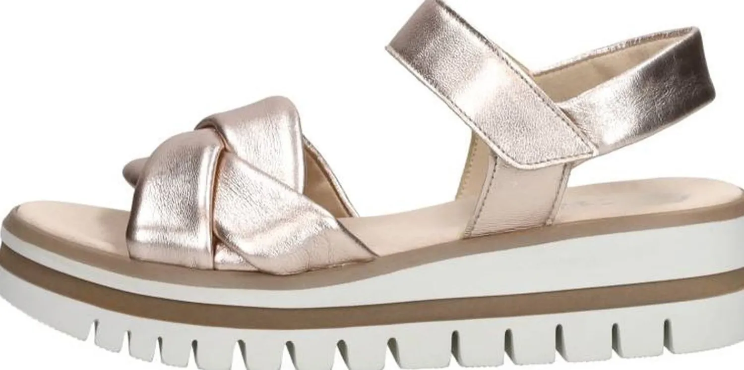 Gabor Sandalen Plat Goudkleur Discount