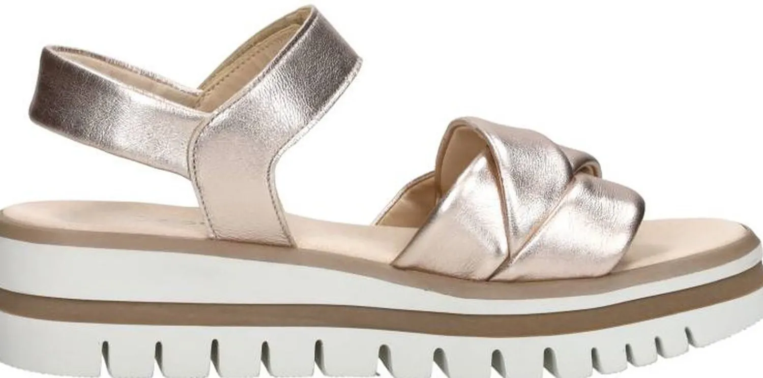 Gabor Sandalen Plat Goudkleur Discount