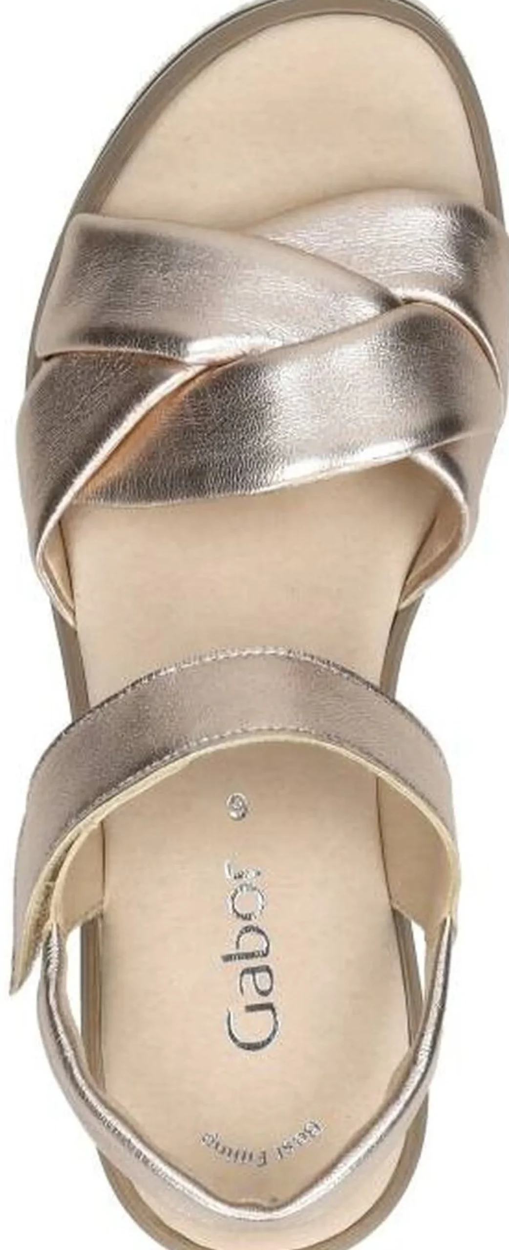 Gabor Sandalen Plat Goudkleur Discount