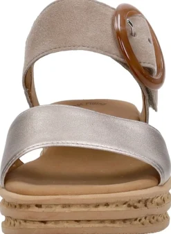 Gabor Sandalen Plat Beige Outlet