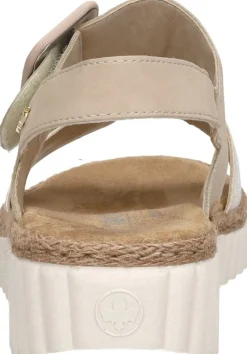 Rieker Sandalen Plat Beige Outlet