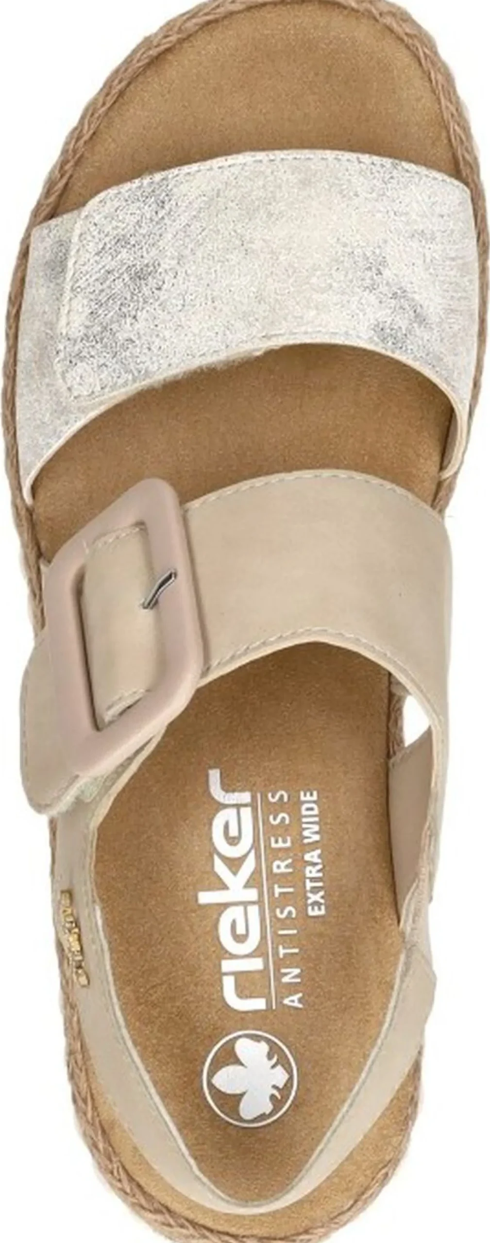 Rieker Sandalen Plat Beige Outlet