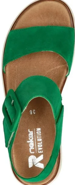 Rieker Sandalen Plat Groen Hot