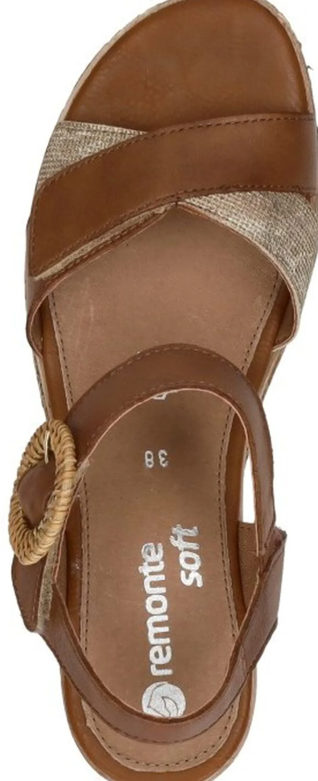 Remonte Sandalen Plat Cognac New