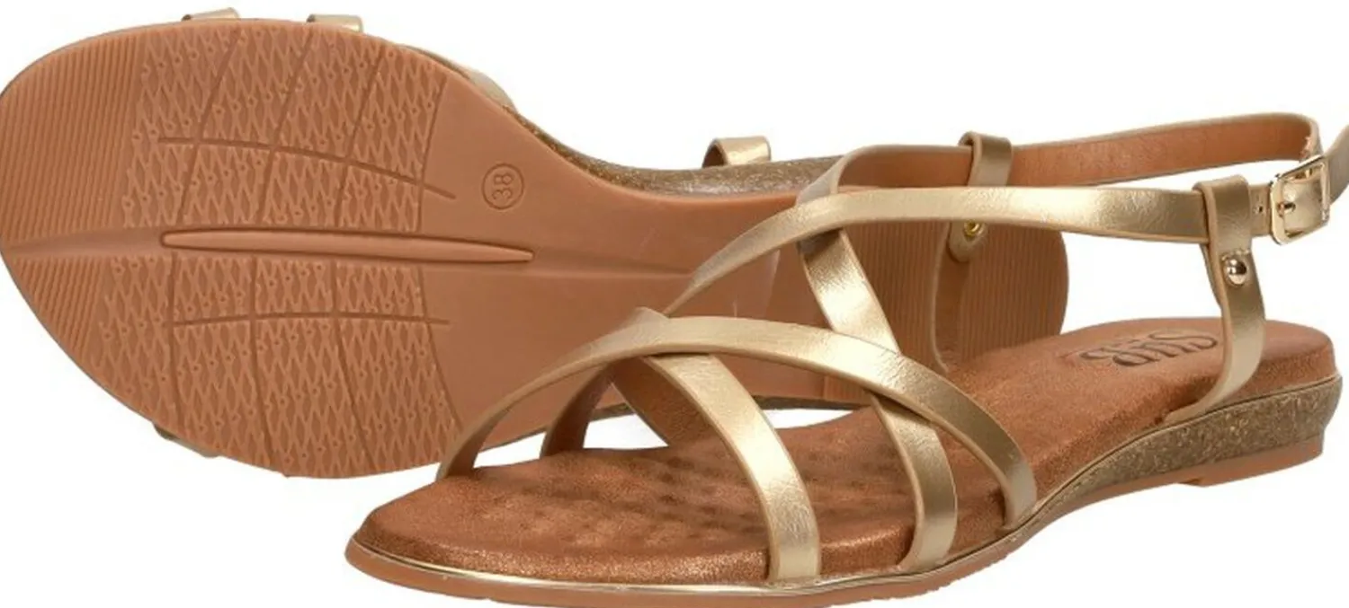 Sub55 Sandalen Plat Goudkleur Hot