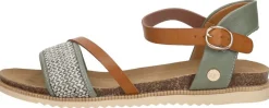Mustang Sandalen Plat Groen Best