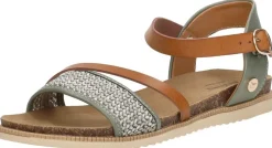 Mustang Sandalen Plat Groen Best