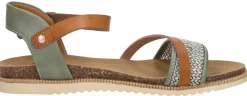 Mustang Sandalen Plat Groen Best