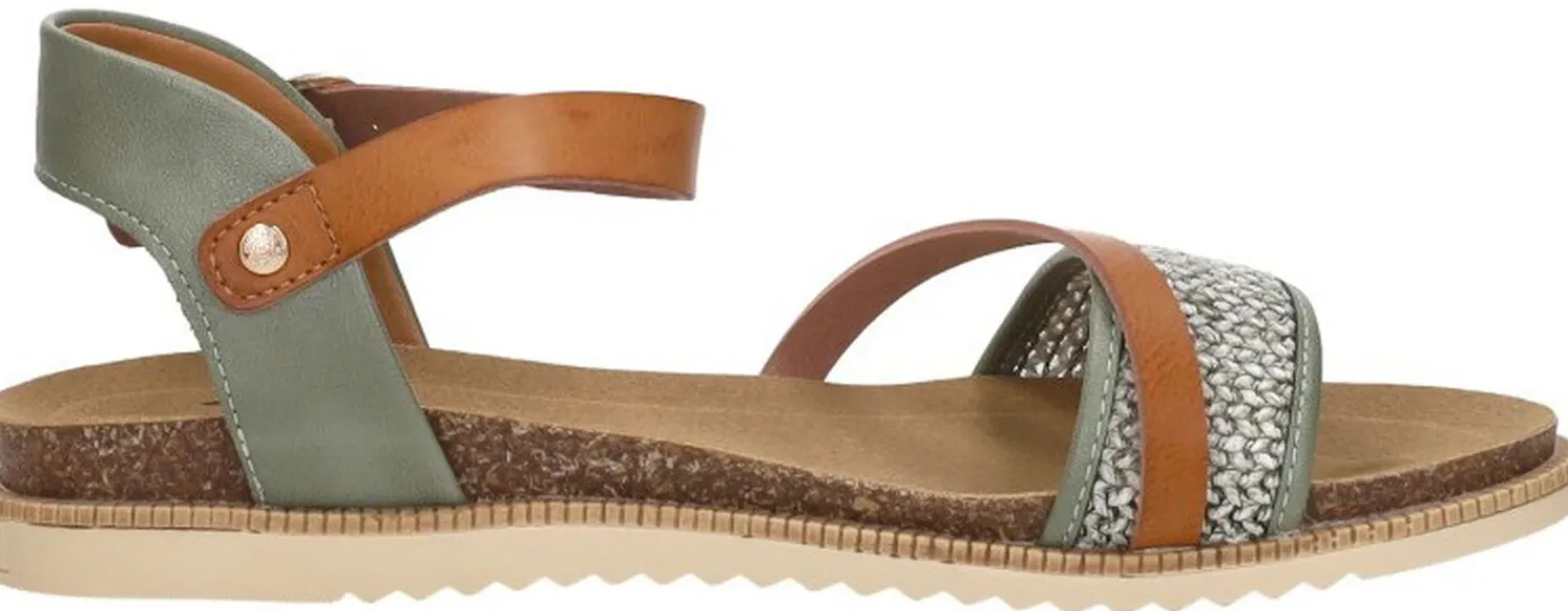 Mustang Sandalen Plat Groen Best