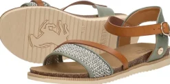 Mustang Sandalen Plat Groen Best