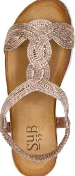Sub55 Sandalen Plat Champagne Clearance