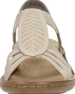 Rieker Sandalen Plat Beige Clearance