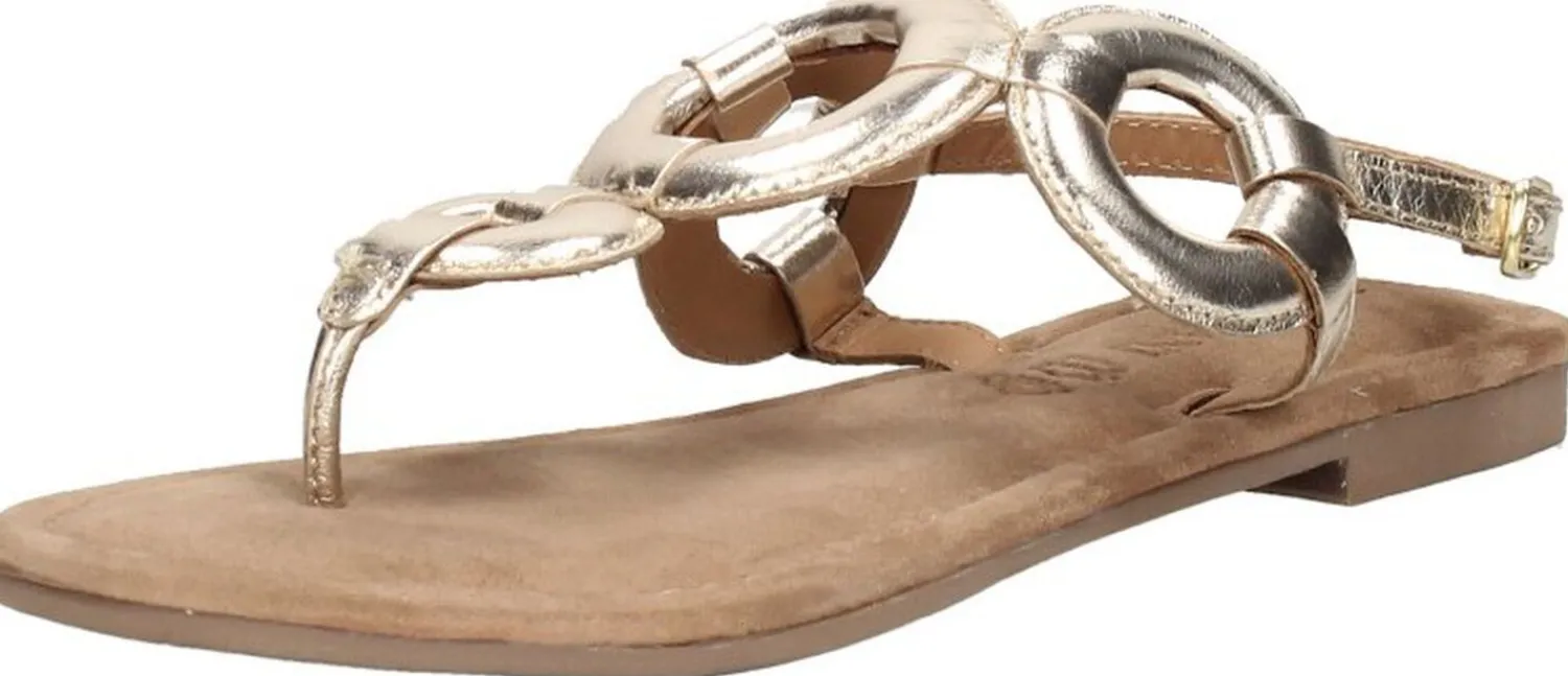 Lazamani Sandalen Plat Goudkleur Sale