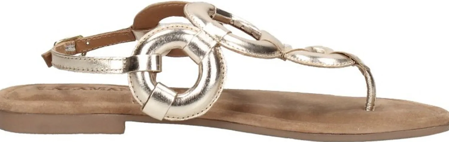 Lazamani Sandalen Plat Goudkleur Sale