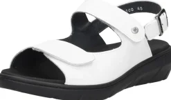 Wolky Sandalen Plat Wit Outlet