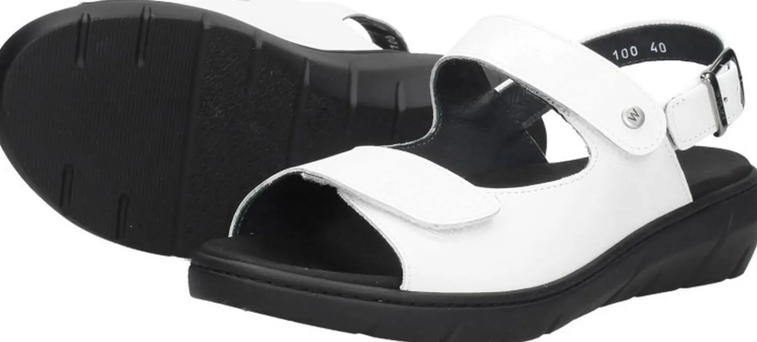 Wolky Sandalen Plat Wit Outlet