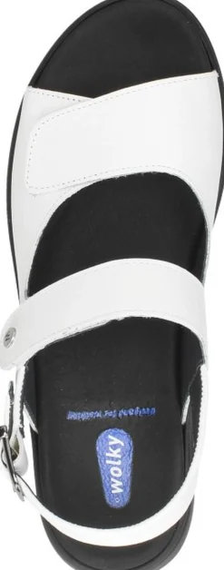 Wolky Sandalen Plat Wit Outlet