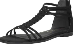 Tamaris Sandalen Plat Zwart Online