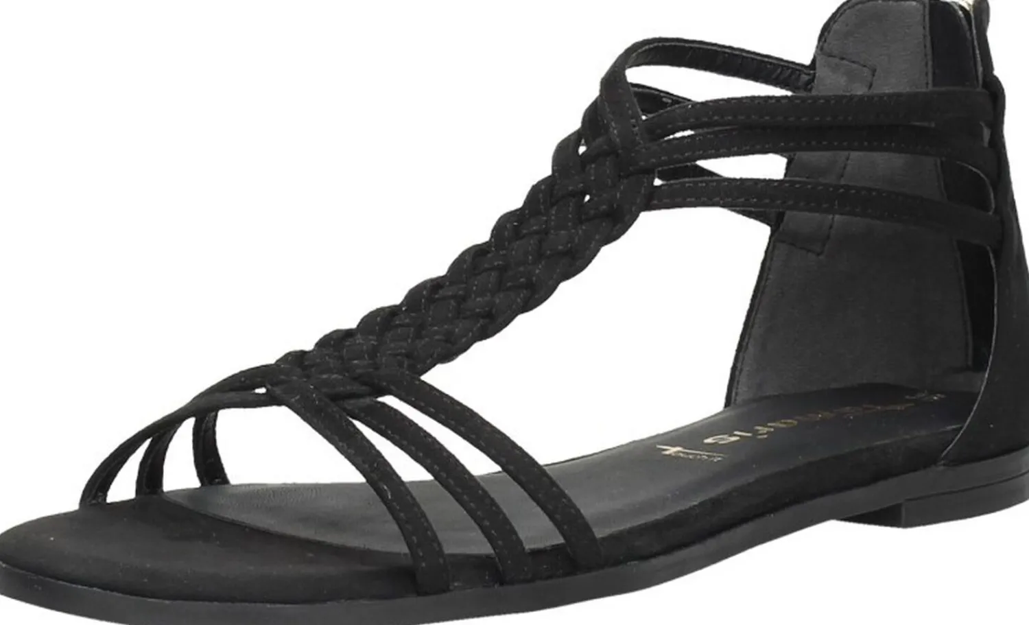 Tamaris Sandalen Plat Zwart Online