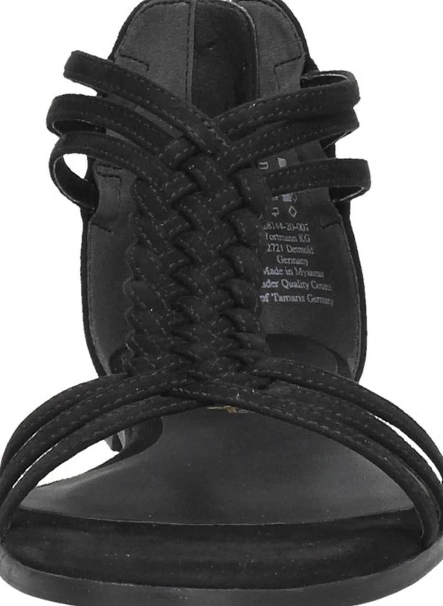 Tamaris Sandalen Plat Zwart Online