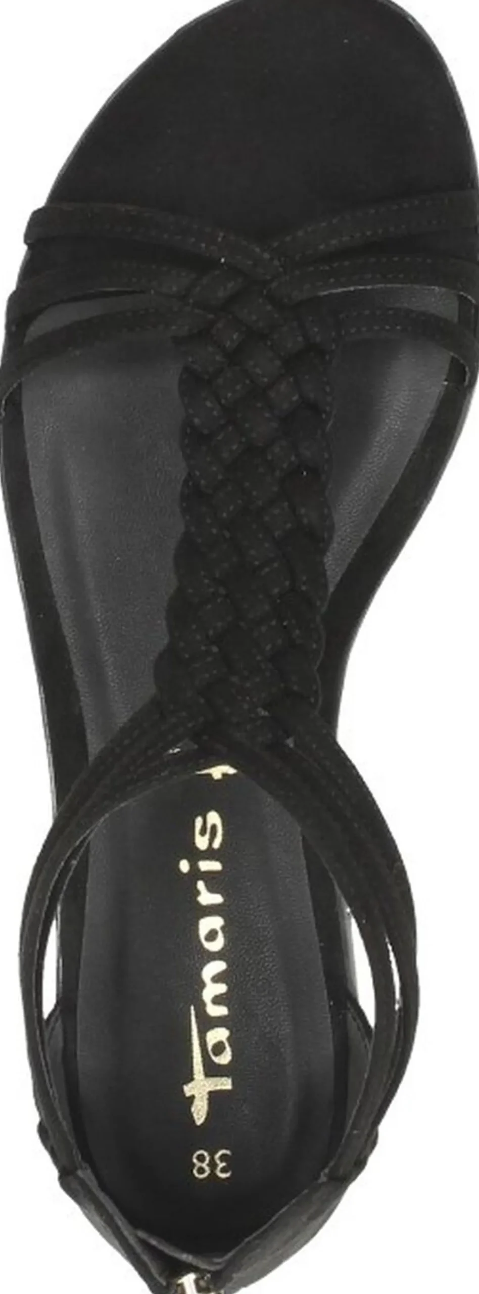 Tamaris Sandalen Plat Zwart Online