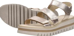 Gabor Sandalen Plat Goudkleur Discount