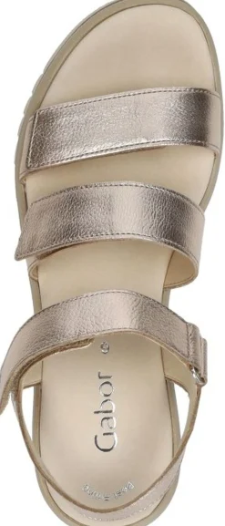 Gabor Sandalen Plat Goudkleur Discount