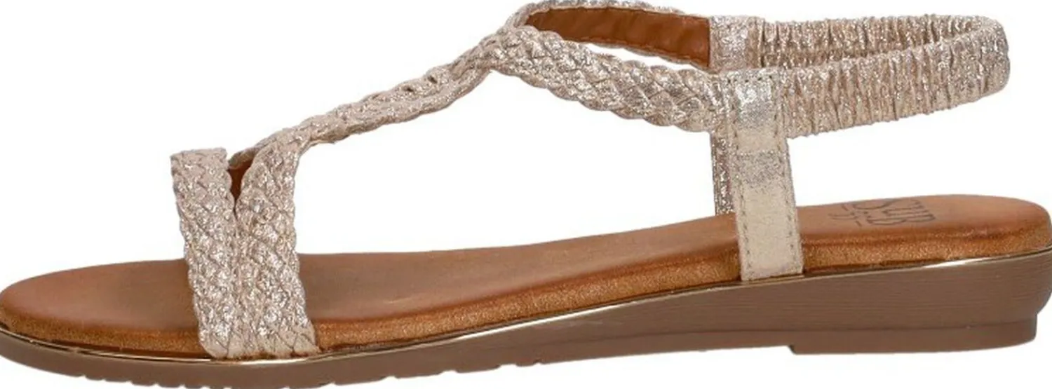 Sub55 Sandalen Plat Goudkleur Clearance