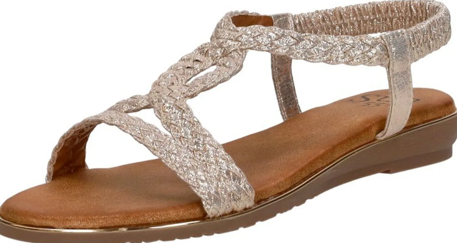 Sub55 Sandalen Plat Goudkleur Clearance