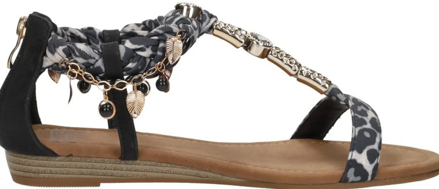 Sub55 Sandalen Plat Zwart Clearance