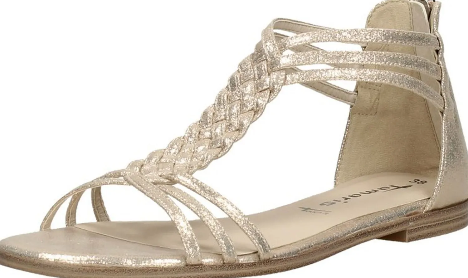 Tamaris Sandalen Plat Goudkleur Outlet