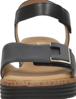 Gabor Sandalen Plat Zwart Discount