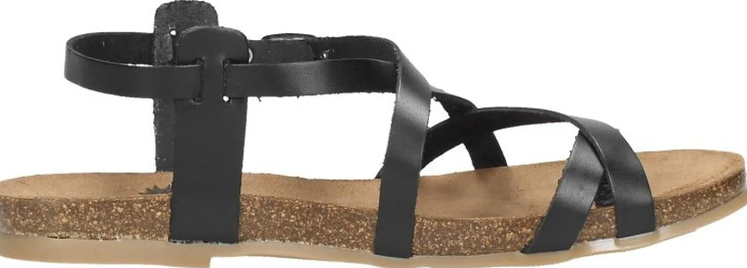 Cosmos Sandalen Plat Zwart Clearance