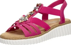 Rieker Sandalen Plat Fuchsia New