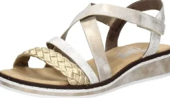 Rieker Sandalen Plat Goudkleur Fashion