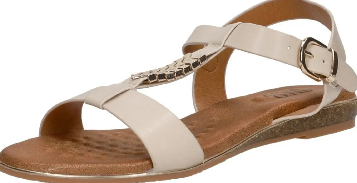 Sub55 Sandalen Plat Beige Best