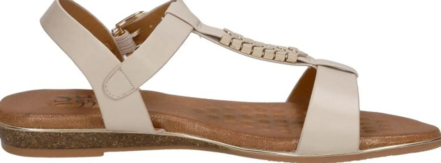 Sub55 Sandalen Plat Beige Best