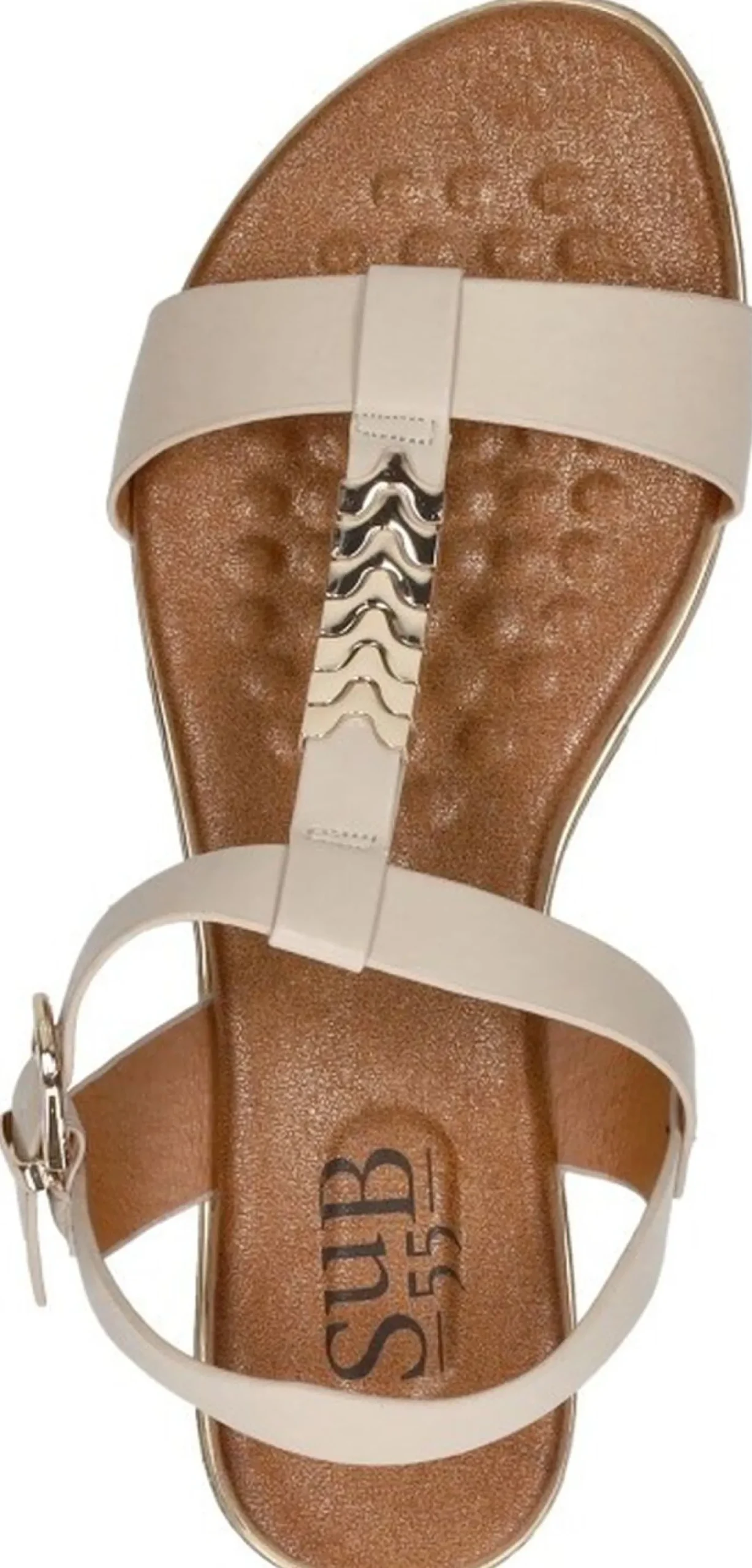 Sub55 Sandalen Plat Beige Best