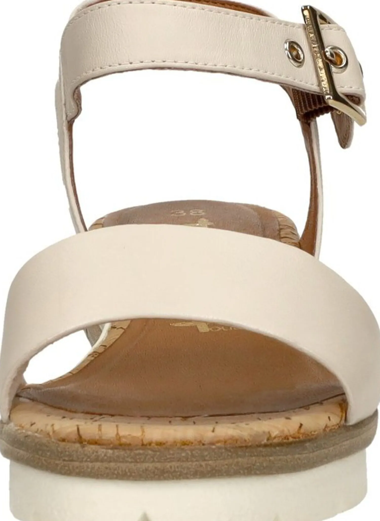 Tamaris Sandalen Plat Gebroken wit Clearance