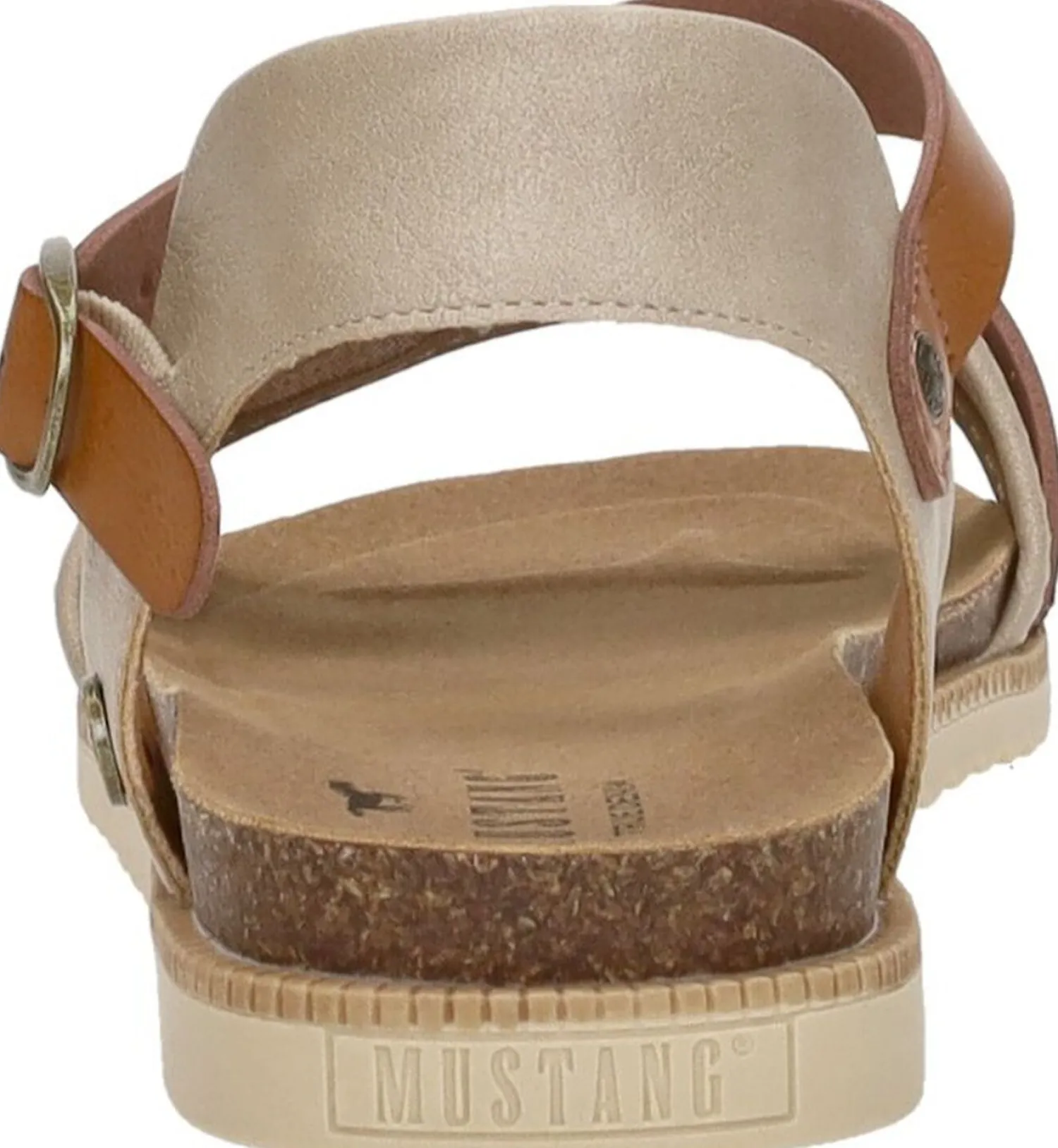 Mustang Sandalen Plat Beige Hot