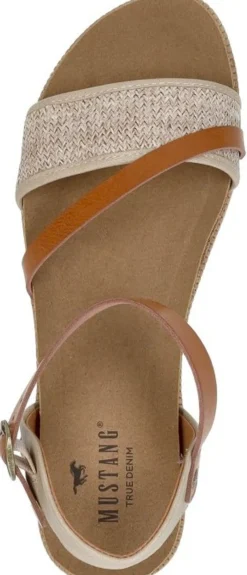 Mustang Sandalen Plat Beige Hot